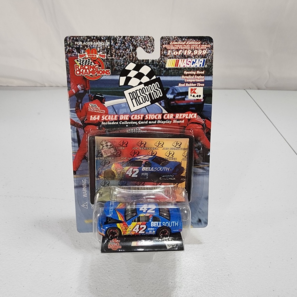 Racing Champions Joe Nemechek 42 BellSouth 1:64 Diecast Press Pass Limited Edit